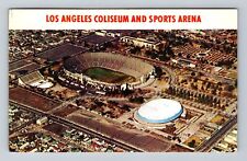 Los Angeles CA-California, L.A Coliseum & Sports Arena, Vintage Postcard picture