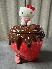 NEW Hello Kitty Blue Sky Sanrio CHOCOLATE COVERED STRAWBERRY Cookie Jar Canister picture
