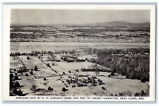 c1960's Airplane View Of CW Sheldon Home Parkes Plantation Ozarks AR Postcard picture