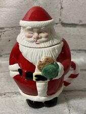 VTG Santa Claus Stackable Sugar And Creamer Set 6.25” Christmas Coffee Decor picture