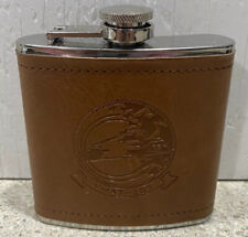 USMC Marine Attack Training Squadron VMAT-203 - 6oz Stainless & Leather Flask picture
