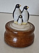 TWO PENGUINS W/ CHICK MUSIC BOX picture