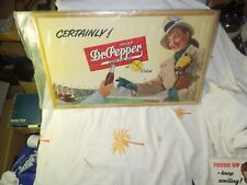 1940,s DR. PEPPER CARDBOARD SIGN CERTAINLY 10-2-4 GOOD FOR LIFE RARE picture