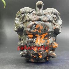 820g+ 1pcs Natural Yooperite Flame's stone Medusa Quartz Crystal Skull Reiki 4