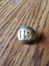 Military Pin~U.S.~Round, Domed, Gold Colored picture