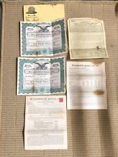 Kansas City Kansas Wyandotte Hotel Annual Report 1952 & 56, Stock Certificates picture