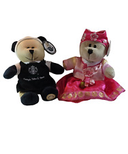 Starbucks Collectibles Bearistas Set Stuffed Plush Bears Korea & China Bears picture