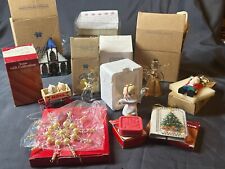 Vtg Lot 10 Avon Gift Collection w/ Boxes Christmas Figurines, Ornaments, Soap + picture