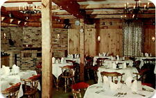Stowe House Dining Room, Brunswick, Maine, open hearth charcoal grill, Postcard picture