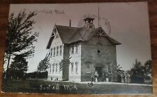 RPPC Public School House Sunfield MI Michigan Vintage Real Photo Postcard picture