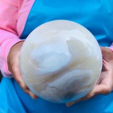 5.8LB Natural Beautiful  Agate Ball Quartz Crysta Sphere Healing 1134 picture