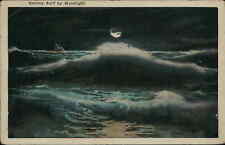 Postcard: Stormy Surf by Moonlight picture