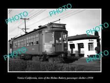 OLD 8x6 HISTORIC PHOTO OF VENICE CA THE H/B PACIFIC ELECTRIC RAIL DEPOT c1950 picture
