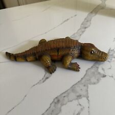 Vintage Alligator Figurine Hand-painted Ceramic Realistic Alligator Figurine 14” picture