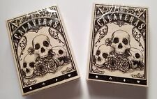 Calaveras by Dead on Paper, Great Halloween gift. Spooky Skulls- for poker night picture