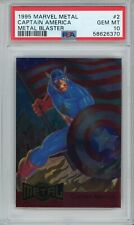 1995 Marvel Metal Metal Blaster 2 Captain America  PSA GEM 10 picture