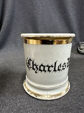 ANTIQUE Personalized SHAVING MUG - Charles W. Isaacs Jr. picture
