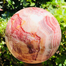 3.67LB Natural Red Stripe Pork Stone Crystal Quartz Sphere Ball Reiki 1062 picture