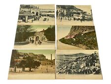 Lot Of 6 Antique Gibraltar Postcards Market Library Governors Cottage Resin Road picture