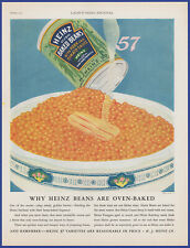 Vintage 1927 HEINZ 57 Oven Baked Beans Kitchen Art Décor 1920's Print Ad picture
