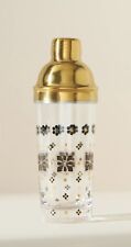 Anthropologie BISTRO TILE Glass Gold Cocktail Shaker | New With Tags picture
