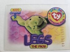 TY Beanie Baby Trading Card, Original 9,  #4 Legs Blue # 0851/3240 picture