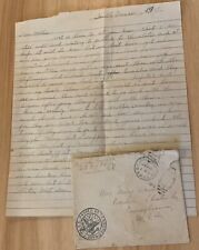 WWI AEF letter Co B 304 FS Bn sent to hospital for influenza, have tonsillitis picture
