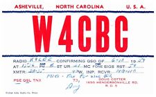 Asheville NC North Carolina QSL QSO Amateur CB HAM Radio 1959 Postcard W4CBC picture