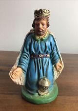 Vintage Columbia Statuary CS Christmas Nativity Wiseman Chalkware Figurine 5.5