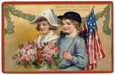 Frances Brundage MEMORIAL Decoration Day TUCK Postcard PATRIOTOIC Children Flag picture