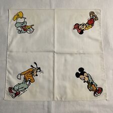 Vintage Walt Disney Mickey Mouse Goofy Donald Minnie Scarf Bandana Original Tag picture