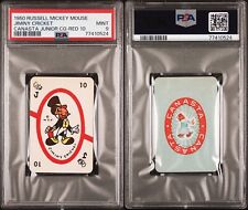 1950 RUSSELL MICKEY MOUSE JIMINY CRICKET CANASTA CG-RED 10 PSA 9 MINT DISNEYANA picture