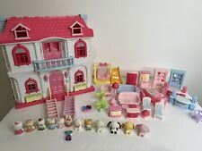 Vintage Sanrio Sugar Bunnies Hello Kitty Dollhouse Furniture Pink Figures Rare picture
