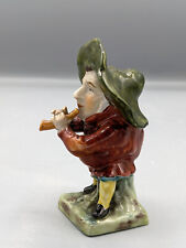 1854s Antique German Volkstedt Dwarf Musician With Flute Porcelain Figurine 9 cm picture