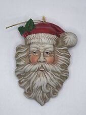 Vintage Old World Santa Head Ornament 4” Ceramic picture