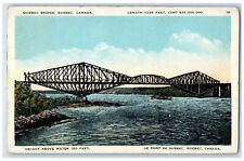 c1930's Le Pont De Quebec Bridge Quebec Canada Vintage Posted Postcard picture