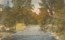 Postcard Antique RPPC CAZENOVIA, New York Chittenango Creek NORTH Town bridge picture