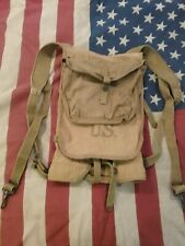 WW2 Era M-1928 Haversack 1942 With Meat Can Good Used Condition Genuine USGI picture