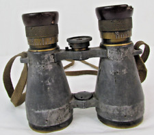 Vtg WWI German Binoculars Emil Busch A-G Rathenow ~ Dienstglas Fernglas picture