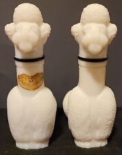 Vintage Porcelain Set Of 2 Poodle Wine Bottles Scali Italian Rose Wine EMPTY  picture