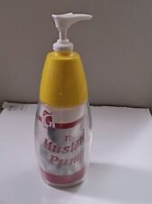 Vintage Gemco Ware Kitchen Mustard Pump Dispenser USA Dishwasher Safe Yellow Lid picture