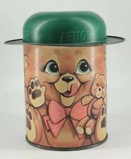 Vintage Honey Bear In Hat Tin picture