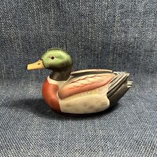 Vintage Jasco Ceramic Mallard Duck Lint Remover Brush Small Figurine Decoy picture