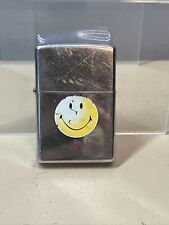 Zippo Smiley Face 1999 vintage logo lighter light cigarette ￼smile picture