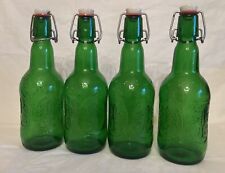 4 Grolsch Swing Top Empty 15.2 Oz Green Beer Bottles. picture