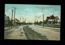 Greensboro,NC North Carolina, dirt Summit Avenue looking west, trolley tracks picture