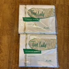 Vintage First Lady Twin Flat Sheet 100% Cotton Sealed 72 X 108 Lot 2 picture