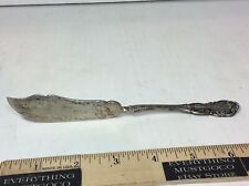 ANTIQUE WB Mfg Co Silverplate MASTER BUTTER KNIFE TWISTED HADNLE FLORAL FLOWER B picture