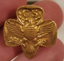 Vintage 1940s Girl Scout Pin/Pinback ~Super Collectable~ Gold Tone Clover Pin picture