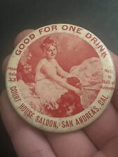 Old SAN ANDREAS California SEDUCTIVE WOMAN Good For Mirror COURT HOUSE SALOON #7 picture